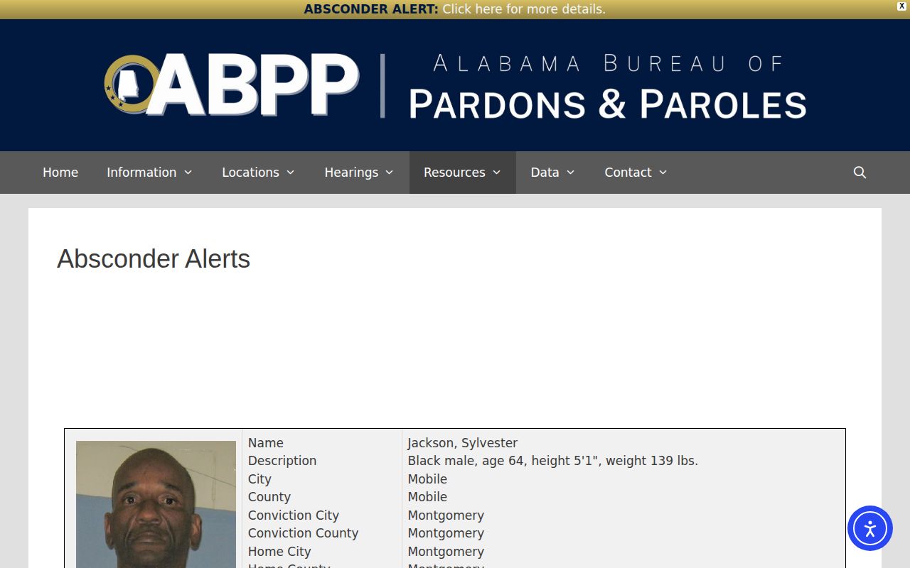 Dale County parole probation absconder alerts release status source