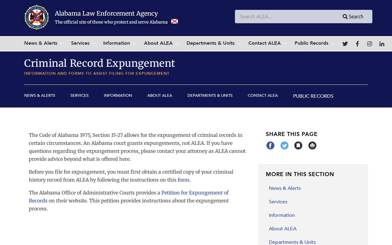 Dale County released mugshots Alabama expungement official source